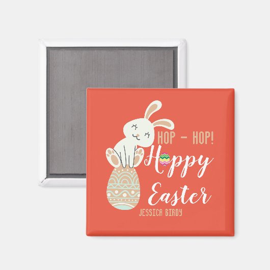 Happy Easter, prettige familie, susterbroodjes, ee Magneet (Voorkant / Achterkant)