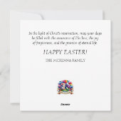 Happy Easter Psalm Woodland Flowers Christelijk Feestdagenkaart (Achterkant)