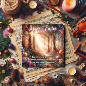 Happy Easter Psalm Woodland Flowers Christelijk Feestdagenkaart