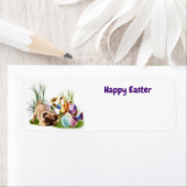 Happy Easter Pub-adreslabel voor honden Etiket (Insitu)