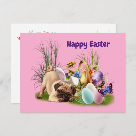 Happy Easter Pub briefkaart (Voorkant / Achterkant)