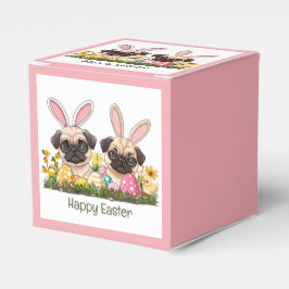 Happy Easter Pug Dogs Bunny Ears Bedankdoosjes