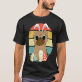 Happy Easter Pug Wearing Bunny Ear Pug T-shirt (Voorkant)