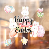 Happy Easter Raamsticker (Vel 2)