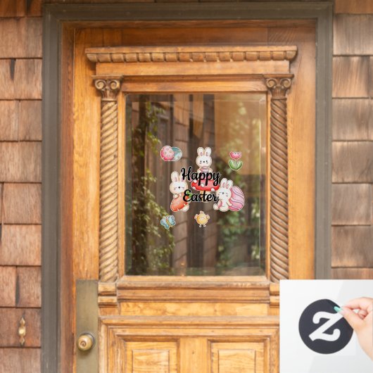 Happy Easter Raamsticker (Huis Deur)