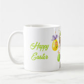 Happy Easter Rabbit Blowing Pink Bubble Gum Koffiemok (Links)