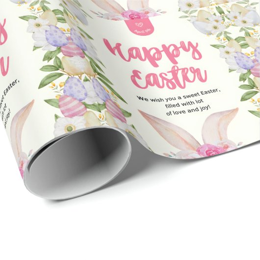 Happy Easter Rabbit Cadeaupapier (Rol Hoek)