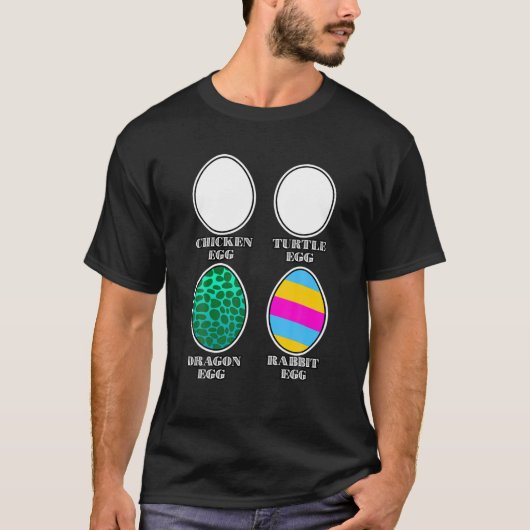 Happy Easter Rabbit Egg Dragon Turtle Chicken Egg T-shirt (Voorkant)