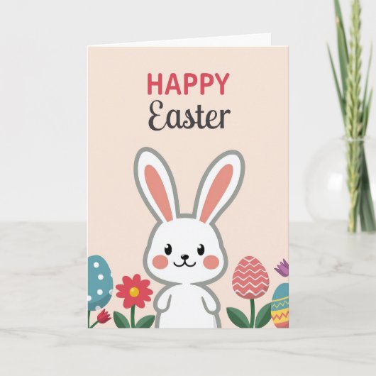 Happy Easter Rabbit Fun Card Kaart (Voorkant)