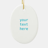 Happy Easter Rabbit Holiday Keramisch Ornament (Achterkant)