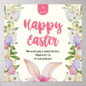 Happy Easter Rabbit Poster (Voorkant)