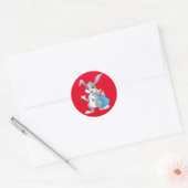 Happy Easter Rabbit Ronde Sticker (Envelop)