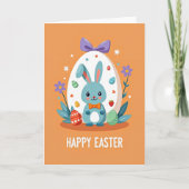 Happy Easter Rabbit Scene Card Kaart (Voorkant)