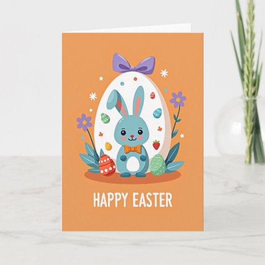 Happy Easter Rabbit Scene Card Kaart (Voorkant)