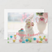 happy easter rabbit spring postkruising briefkaart (Voorkant / Achterkant)
