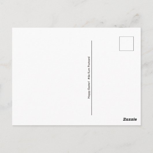 happy easter rabbit spring postkruising briefkaart (Achterkant)