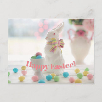 happy easter rabbit spring postkruising briefkaart