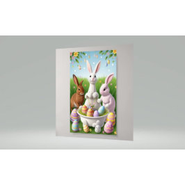 Happy Easter Rabbits Poster