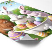Happy Easter Rabbits Poster (Hoek)