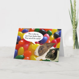 Happy Easter Rat Wenskaart Feestdagen Kaart