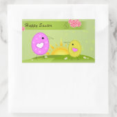 Happy Easter Rechthoekige Sticker (Tas)