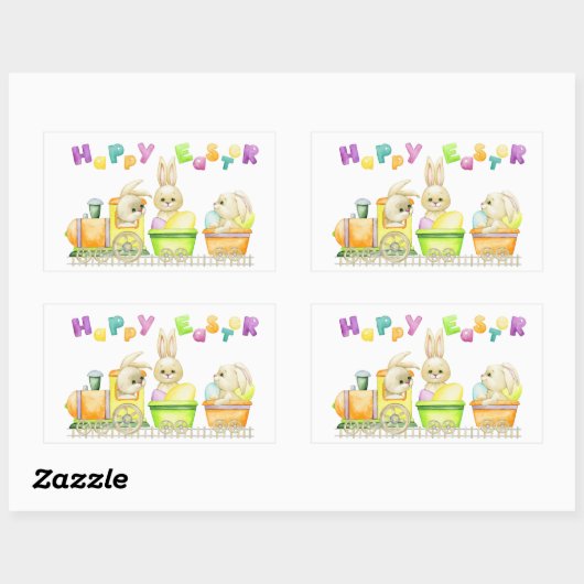 Happy Easter Rechthoekige Sticker (Vel)