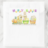 Happy Easter Rechthoekige Sticker (Tas)