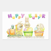 Happy Easter Rechthoekige Sticker (Voorkant)