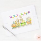Happy Easter Rechthoekige Sticker (Envelop)