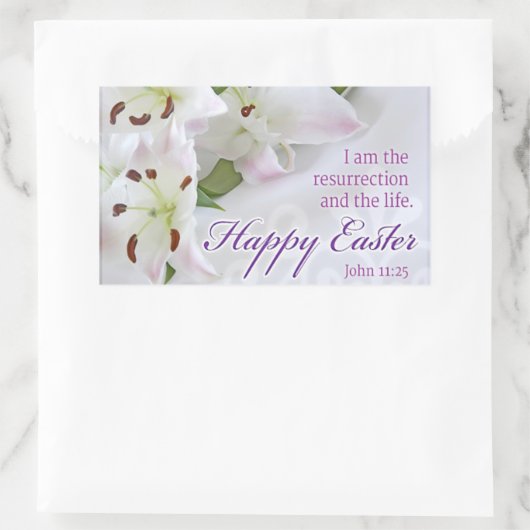 Happy Easter Rechthoekige Sticker (Tas)
