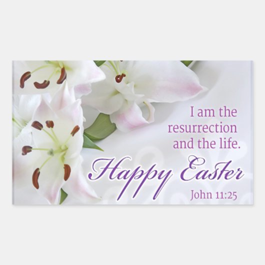 Happy Easter Rechthoekige Sticker (Voorkant)