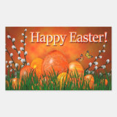 Happy Easter Rechthoekige Sticker (Voorkant)