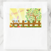 Happy Easter Rechthoekige Sticker (Tas)