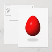 Happy Easter - Red Egg Feestdagenkaart (Voorkant / Achterkant)