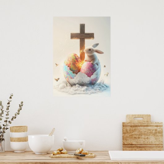 Happy Easter Resurrection Poster (Keuken)