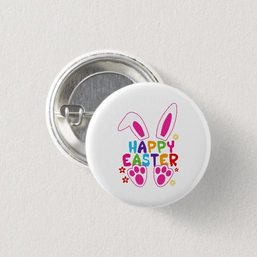 happy easter ronde button 3,2 cm (Voorkant /achterkant)