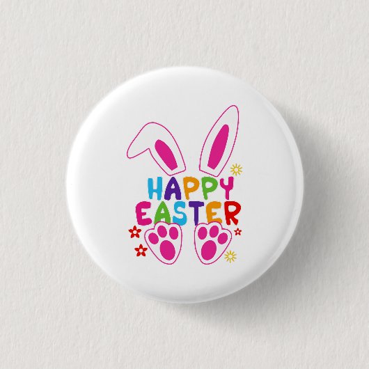 happy easter ronde button 3,2 cm (Voorkant)