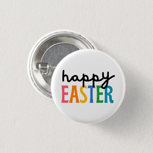 Happy Easter Ronde Button 3,2 Cm (Voorkant /achterkant)