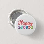 Happy Easter Ronde Button 3,2 Cm (Voorkant /achterkant)