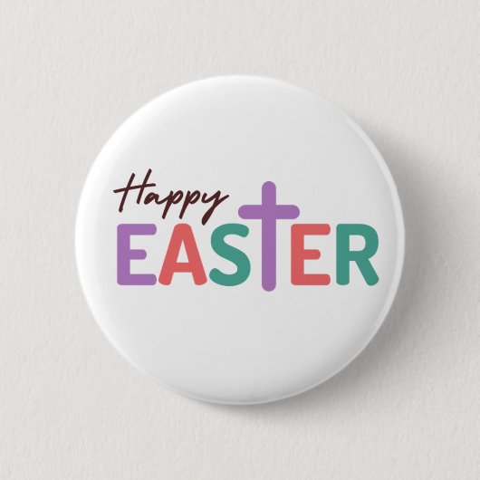 Happy Easter Ronde Button 5,7 Cm (Voorkant)
