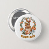 happy easter ronde button 5,7 cm (Voorkant /achterkant)