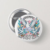 Happy Easter Ronde Button 5,7 Cm (Voorkant /achterkant)
