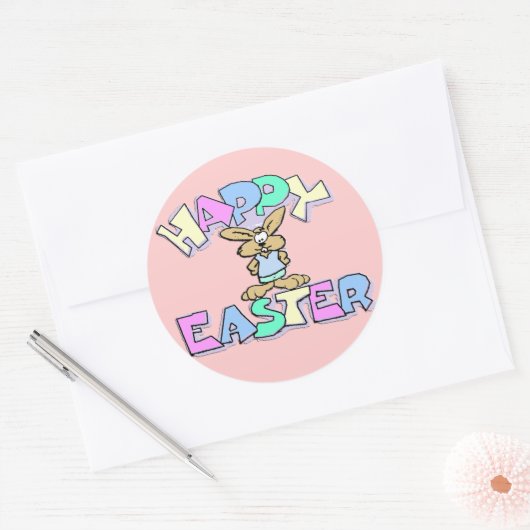 Happy Easter Ronde Sticker (Envelop)