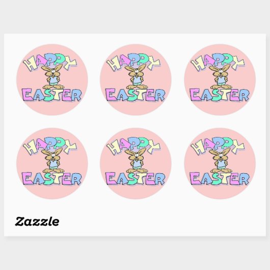 Happy Easter Ronde Sticker (Vel)
