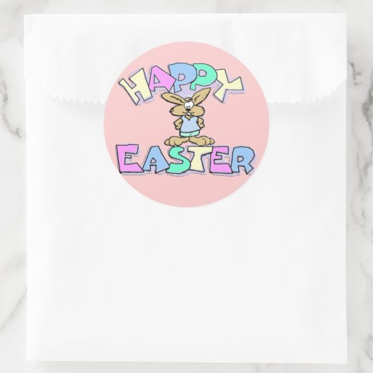 Happy Easter Ronde Sticker (Tas)