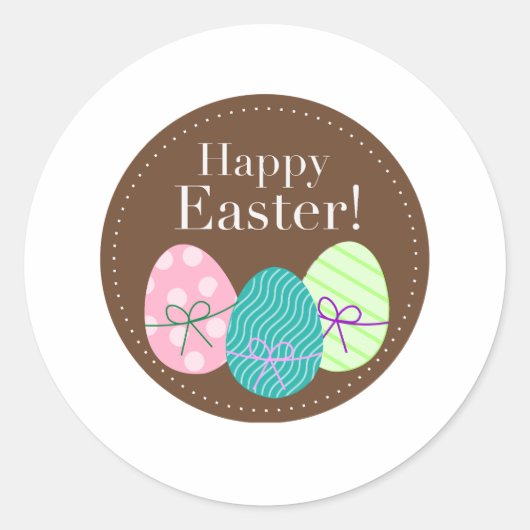 Happy Easter Ronde Sticker (Voorkant)