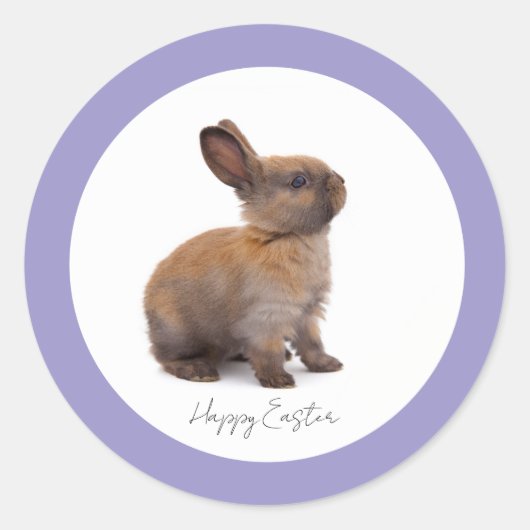 Happy Easter Ronde Sticker (Voorkant)
