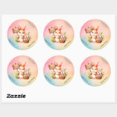 Happy Easter Ronde Sticker (Vel)