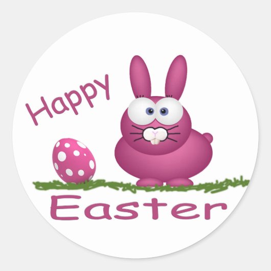 Happy Easter Ronde Sticker (Voorkant)