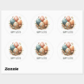 Happy Easter Ronde Sticker (Vel)
